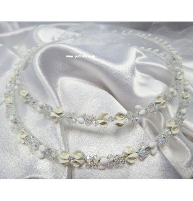 Amazing Porcelain Lilies Wedding Crowns
